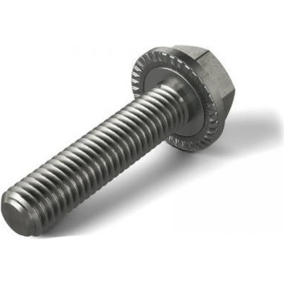 Болт с фланцем ЦКИ DIN 6921 М8x25, рифленый, 8.8, Ц, 100 шт. 36989