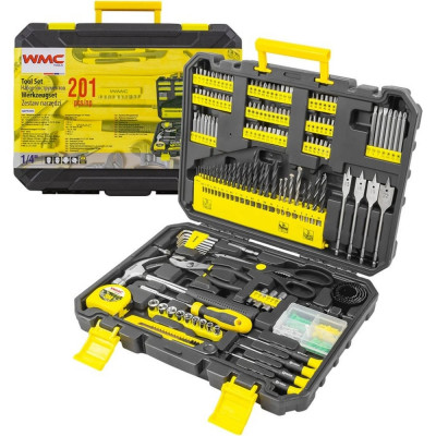 Набор инструмента WMC TOOLS 1/4" 201 предмет WMC-20201(51413)