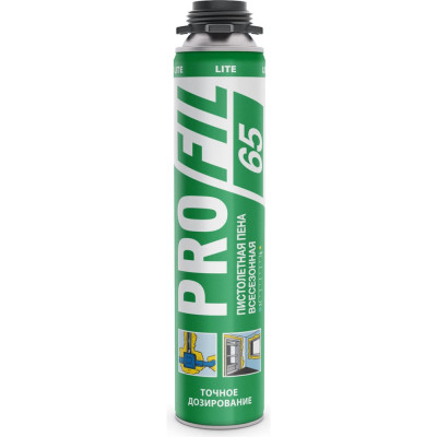 Пистолетная пена PROFIL Профиль 65 Lite 625 мл, всесезонная 199010