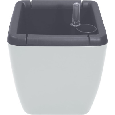 Квадратный горшок с автополивом INGREEN munchen 1.5л, с внутренней вставкой 0.85л, утренний туман IG622311025 231980