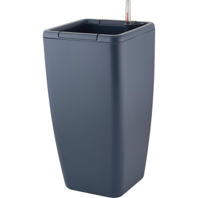 Горшок с автополивом  INGREEN  munchen 20л, с внутренней вставкой 8л, квадратный, вулканический серый IG622511026