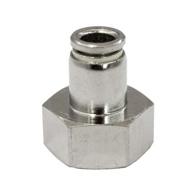 Пневмофитинг цанговый прямой PI TOOLS Cn-I-1/2F-8 для полиуретановых и рилсановых трубок, Арт. 5215