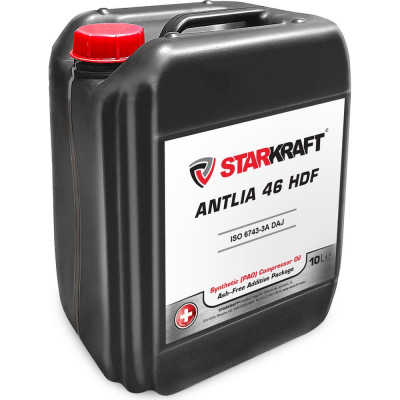 Синтетическое (pao) компрессорное масло Antlia 46 hdf 10 л STARKRAFT AN5839010