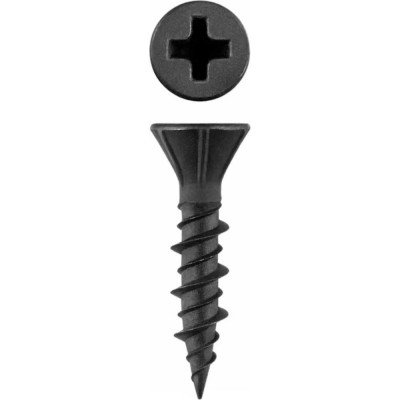 Саморез для ГВЛ STEELREX двухзаходная резьба, оксид, 3,9x19 мм, 250 шт. 0107039019B500025064