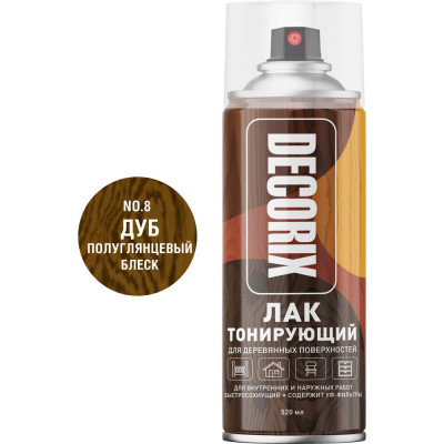 Аэрозольный лак Decorix тонирующий, 520 мл, дуб 0119-03 DX