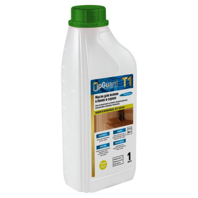 Масло для полков в банях и саунах UPGUARD T1 1л водоотталкивающее, без запаха 201-1