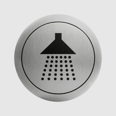 Табличка "Душевая зона" нержавеющая сталь матовый цвет Nofer 16725.2.S