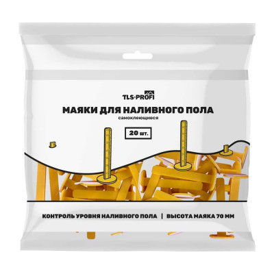 Маяки для наливного пола Tls-Profi 70 мм, 20 штук TLSZA102023