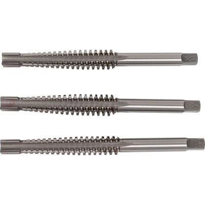 Метчик трапецеидальный SOVIS комплект из 3-х шт, Tr 12x3 H7 L=115, l=63 Р6М5 26603