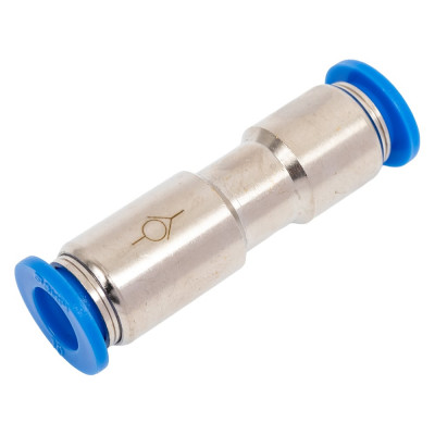 Фитинг цанговый прямой соединительный с клапаном для трубок с наружным диаметром 10 мм SHPI CVPU 10
