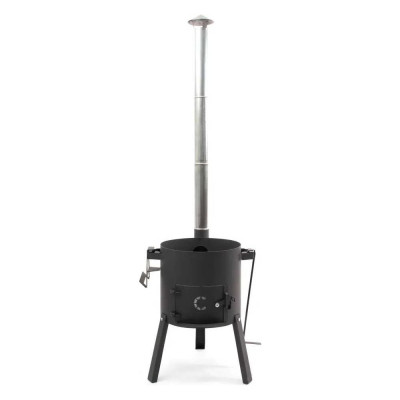 Печь под казан Сибирский Следопыт 12 л, d370, сталь 2 мм, с трубой PF-SC-04