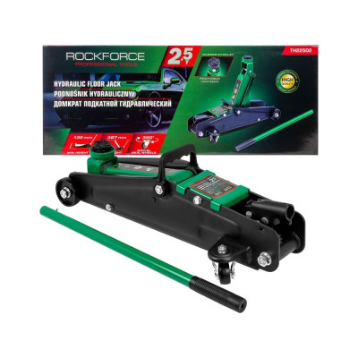 Домкрат подкатной гидравлический Rockforce 2.5т h min 135мм, h max 387мм RF-TH22502(58626)
