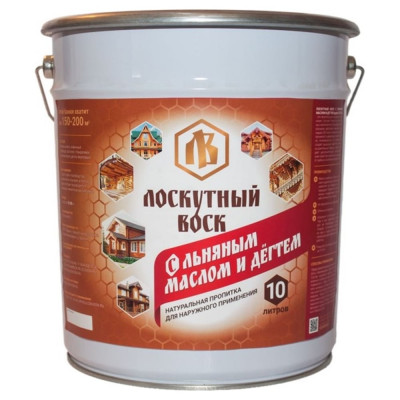 Лоскутный воск с льняным маслом и дегтем 10л ЛМД1000