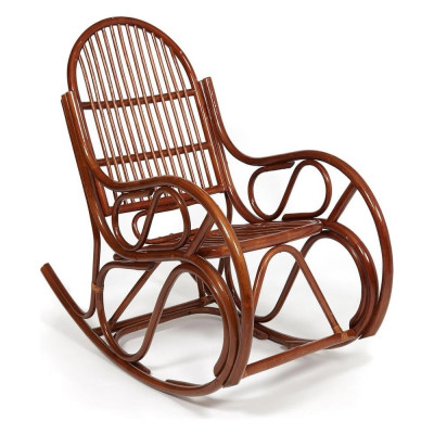 Кресло-качалка Tetchair VIENNA (разборная) / без подушки / ротанг top quality, 58x133x102 см, Pecan (орех) 13397