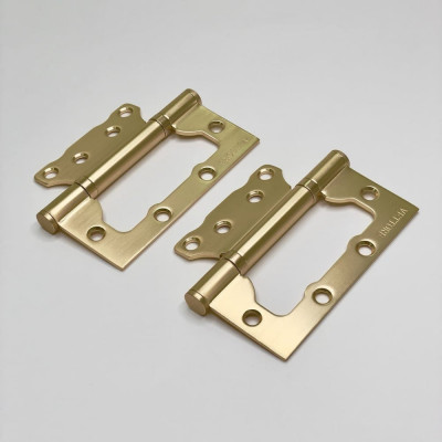 Петля дверная VETTORE FLUSH 100×75×2.5mm SSG Сатинированное Золото, 2шт 20639