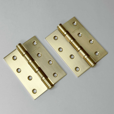 Дверная петля VETTORE 100×75×2.5-4BB SSG Сатинированное золото, 2шт 20641