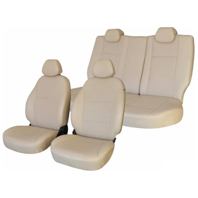 Чехлы на сиденья DEFLY Toyota Camry (XV30), 2001-2006, экокожа бежевая Ty8-6K