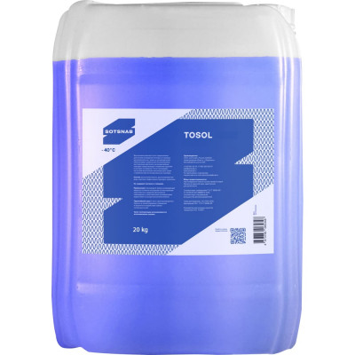 Тосол для двигателя автомобиля SotSnab А-40 МД, (-40), охлаждающая жидкость 20 кг ТОСА-30.20