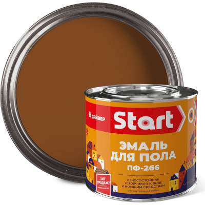 Эмаль для пола ПФ-266 Start желто-коричневая, 1.8 кг 4690681030609