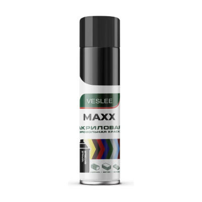 Аэрозольная краска Veslee MAXX 650 мл черный матовый RAL 9005 VX9005m
