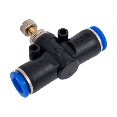 Фитинг для пластиковых трубок с металлическим регулятором 10x10 мм Rockforce RF-SPA10(2048)