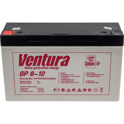 Аккумуляторная батарея 6 В, 12.1 А*ч Ventura GP 6-12