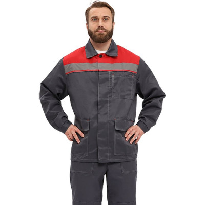 Костюм URSUS "УДАРНИК" куртка/брюки, темно-серый/красный КОС317-303/64-66, 170-176