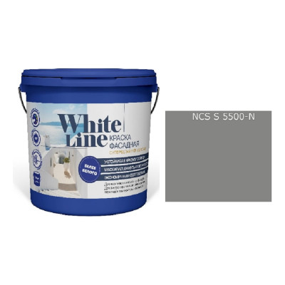 Краска фасадная ВД White Line 5500 N, ведро 16 л, 20,2 кг 4690417120215