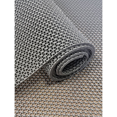 Покрытие противоскользящее для бассейна и бани QUINGDAO TOPLIT "Зиг-Заг" (4,5 мм) 90x1500 серый ZigZag_09х15grey