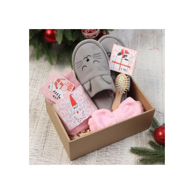 Подарочный набор Этель Merry catmas полотенце 30х60 см и аксессуары (4 предмета) 5141959