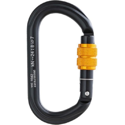 Карабин VENTO Овал с муфтой черный, vnt 1042