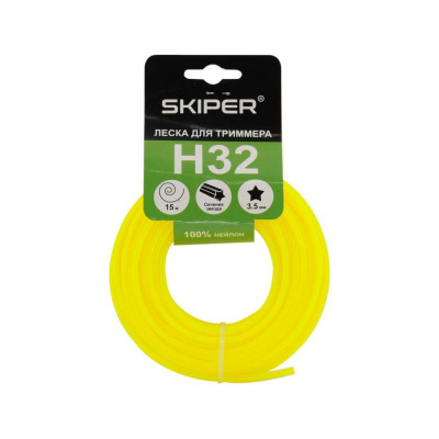 Леска H32 3.5 мм, 15 м, звездочка, желтый SKIPER 00-00008081