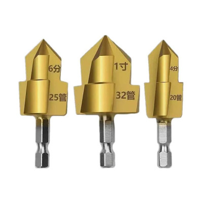 Набор 3 шт. PPR подъемные свёрла - трехлезвийное HSS 20/25/32 мм ступенчатое, Vitatools sverlo-trehlezviynoe-hss-20-25-32-mm-stupenchatoe