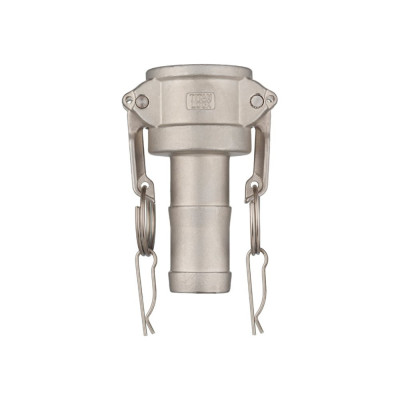 Камлок нержавеющий тип С TITAN LOCK серия EcoLine розетка с хвостовиком 1/2, AISI304, TL50CSS-EL