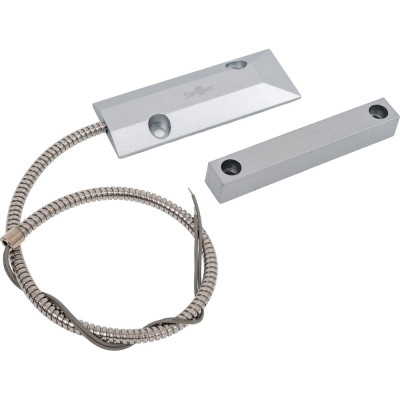 Магнитоконтактный датчик Smartec ST-DM140NC-SL накладной для металлических дверей, металлорукав smkd0219