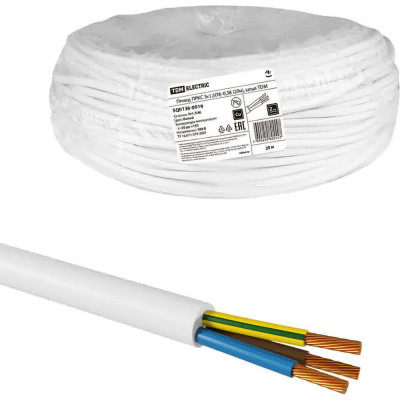 Провод TDM ELECTRIC ПРКС 3x1,5(N)-0,38 (20м), белый TDM SQ0136-0019
