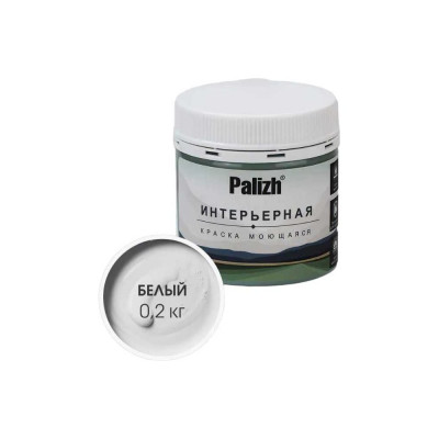 Краска интерьерная Palizh шелковисто-матовая №801 белый 0,2 кг 11613914