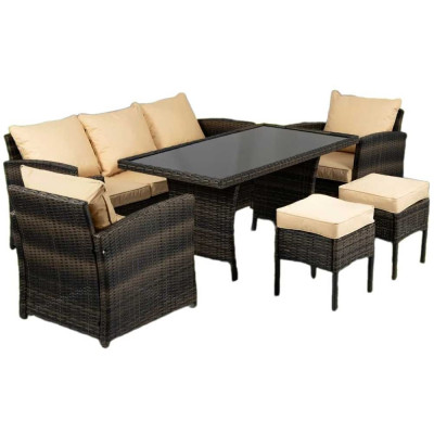 Комплект садовой мебели Divan24 Зоя из искусственного ротанга на металлическом каркасе, градиент 77400247