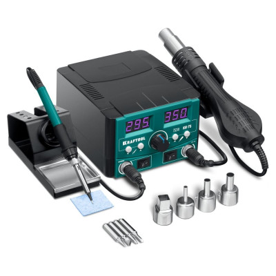Ремонтная паяльная станция KRAFTOOL KR-75 2-в-1 55340