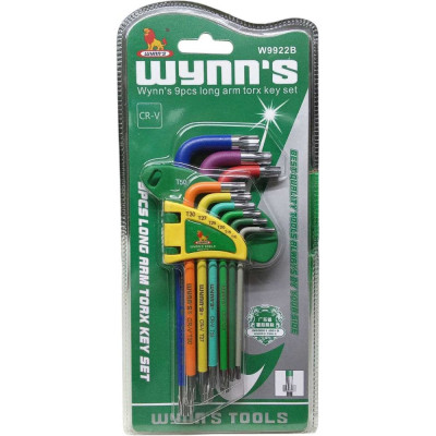 Ключи ТОРХ WYNNS звездочка, Т10-Т50 CR-V, 9 шт W9922B/ Tools 00-00006982