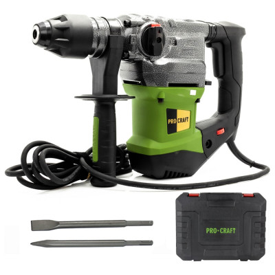 Перфоратор PROCRAFT 1500 Вт, 6,0 Дж, 0-4500 уд/мин, SDS+ BH2200