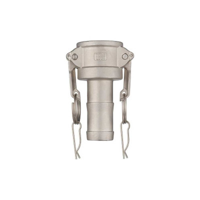 Камлок TITAN LOCK серия EcoLine тип С розетка с хвостовиком 1 1/4, AISI304, TL125CSS-EL