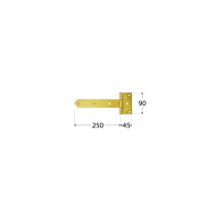 Воротная петля Rusconnect DMX 250x45x90x35 mm, 1 шт. 8103