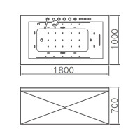 Акриловая ванна GEMY G9258