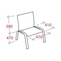 Стул Easy Chair ZPUPEChair RioИЗО чёрный, кожзам красный 550728