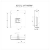 Заглушка лотка Промрукав стандарт 100x100 1шт PR16.0830