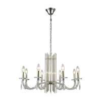 Подвесная люстра Crystal lux AURELIO SP8 GOLD+CHROME/TRANSPARENT