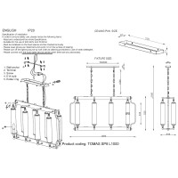 Подвесная люстра Crystal lux TOMAS SP8 L1000 BRASS