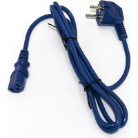 Кабель питания компьютера Hyperline PWC-IEC13-SHM-5.0-BL (Schuko+C13) (3x1.0), 10A, угловая вилка, 5м, цвет синий (ПВС-АП-3*1,0-250-S22C13-10-5,0 ГОСТ 28244-96) 281891