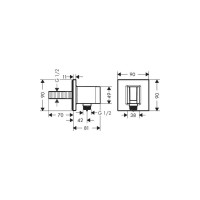 Шланговое подсоединение Hansgrohe Fixfit e 26889000 00000125183